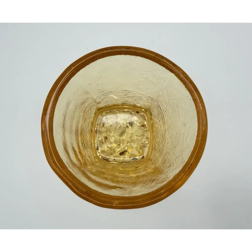 Fire and Light CITRUS On The Rocks Drinking Tumbler 3.5” Recycled Glass Barware